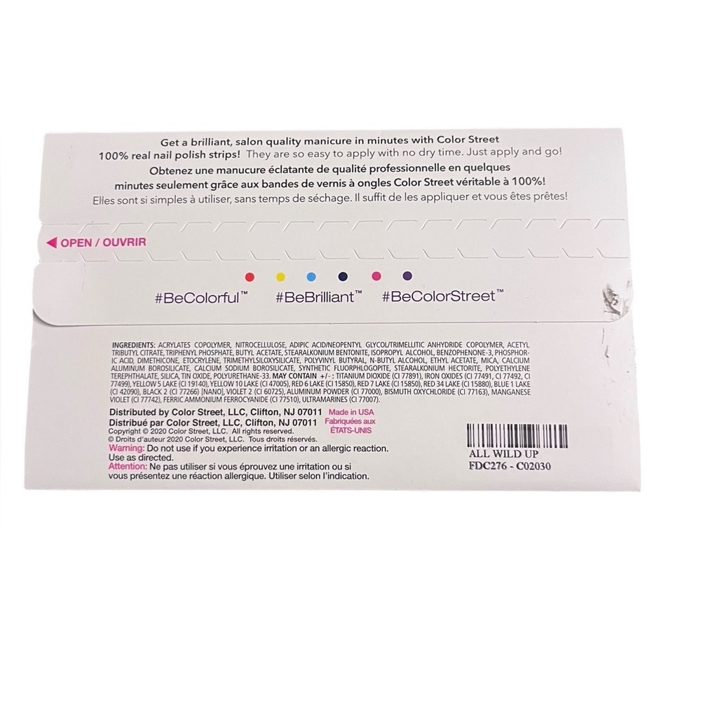 Color Street All Wild Up Nail Polish Strips. New in package. - Picture 4 of 4